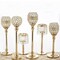 Gold 12" tall Faux Crystal Beaded Wedding Centerpiece Candle Holder Party